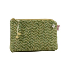Kosmetiktasche Harris Tweed Fischgrät kleine Tasche für die Handtasche Schminktasche