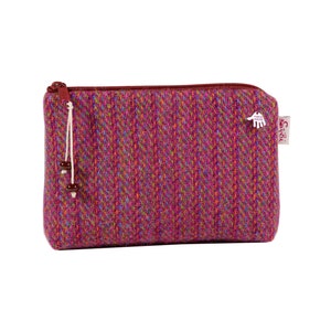 Harris Tweed Kosmetiktasche Streifen kleine Tasche für die Handtasche