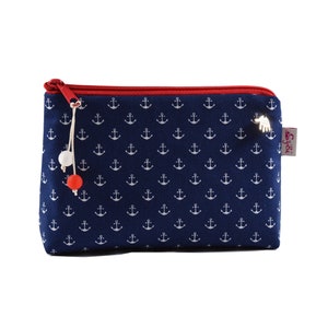 Kleine Kosmetiktasche kleine Anker Schminktasche maritim Geschenk Notfalltasche