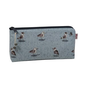 Federmäppchen Möwen grau Kosmetiktasche Federtasche Stifteetui Stricknadeltasche
