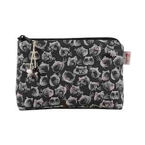 Kosmetiktasche Katzen kleine Katzengesichter kleine Tasche für die Handtasche