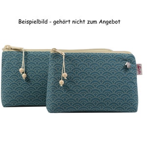 Kosmetiktasche Wellen petrol Kosmetiktäschchen Schminktasche kleine Tasche für die Handtasche Bild 9