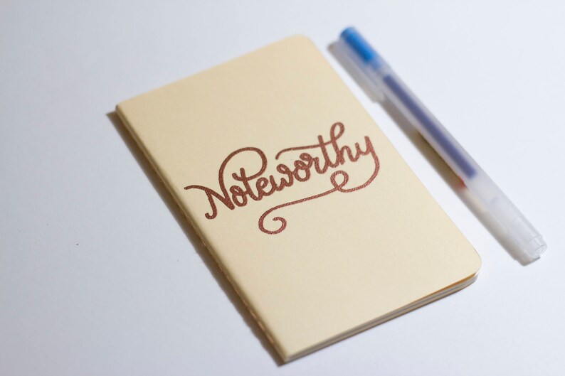 Noteworthy Embossed Moleskine Cahier Notebook Cute Gift for Etsy