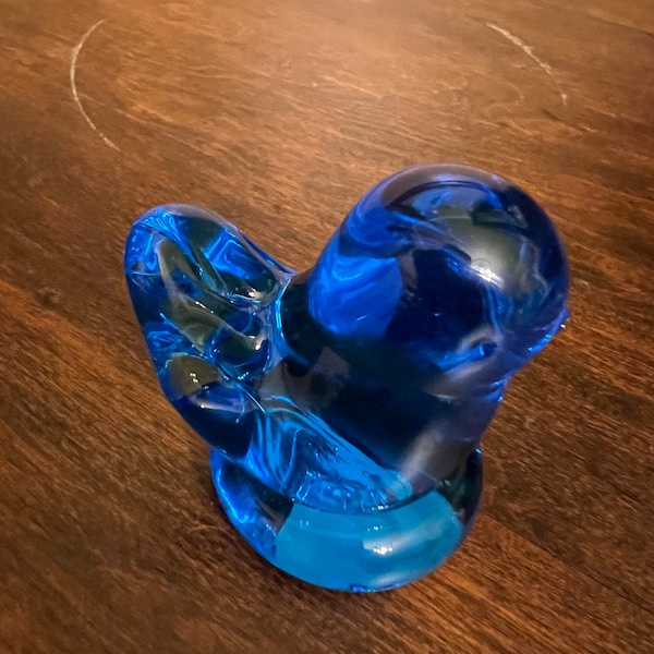 Hand blown glass Bluebird of Happiness Made in USA by Terra Studios