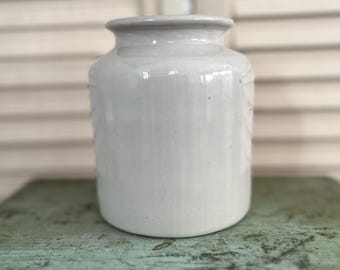 Vintage Stoneware Ironware Unmarked Mustard Jar Crock