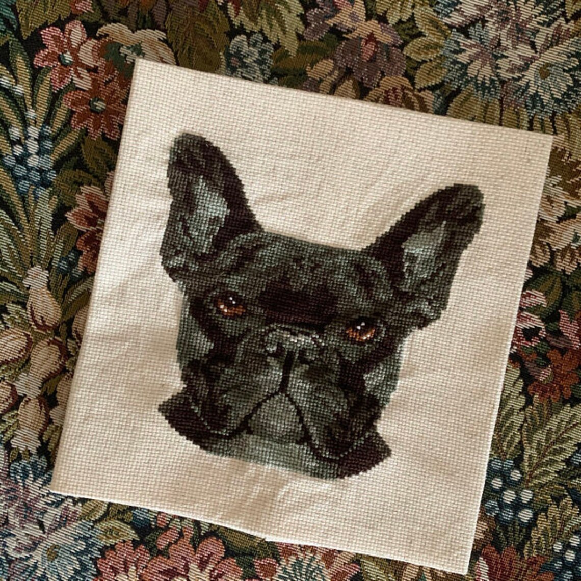 French Bulldog Dog Face Cross Stitch Pattern Pdf by Etsy