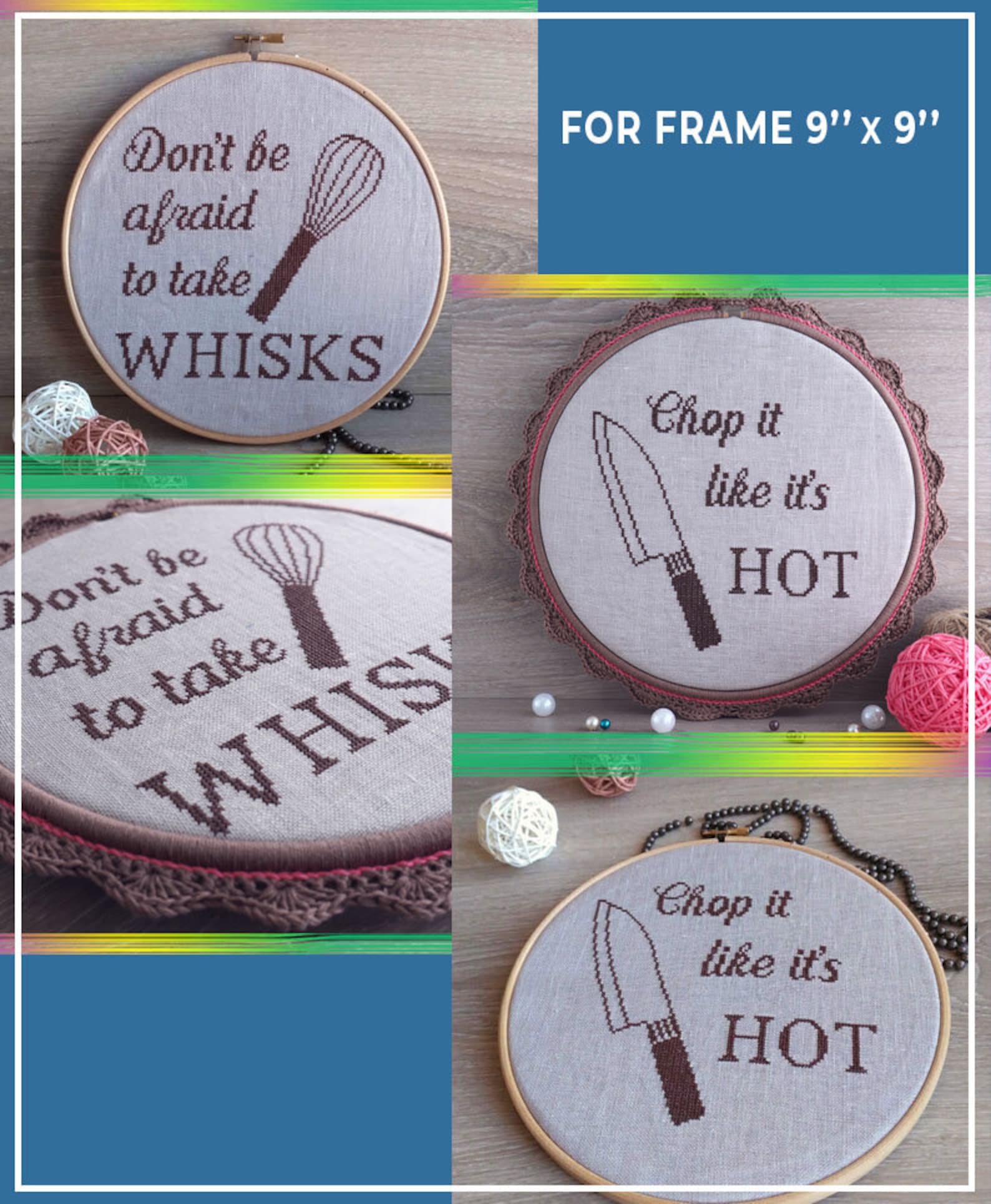 Set of 10 Kitchen cross stitch pattern pdf by AnnaXStitch Etsy