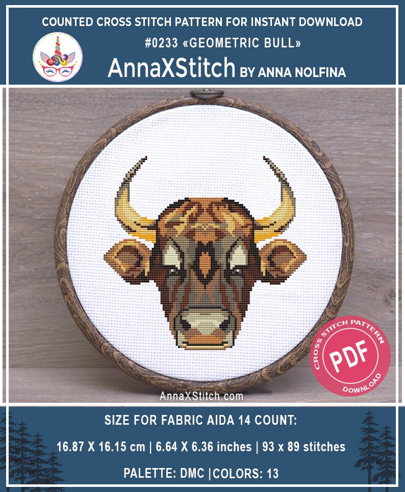 Bull Cross Stitch Pattern Pdf Geometric Buffalo Embroidery Etsy Bull Cross Stitch Pattern Pdf Geometric Buffalo Embroidery Etsy