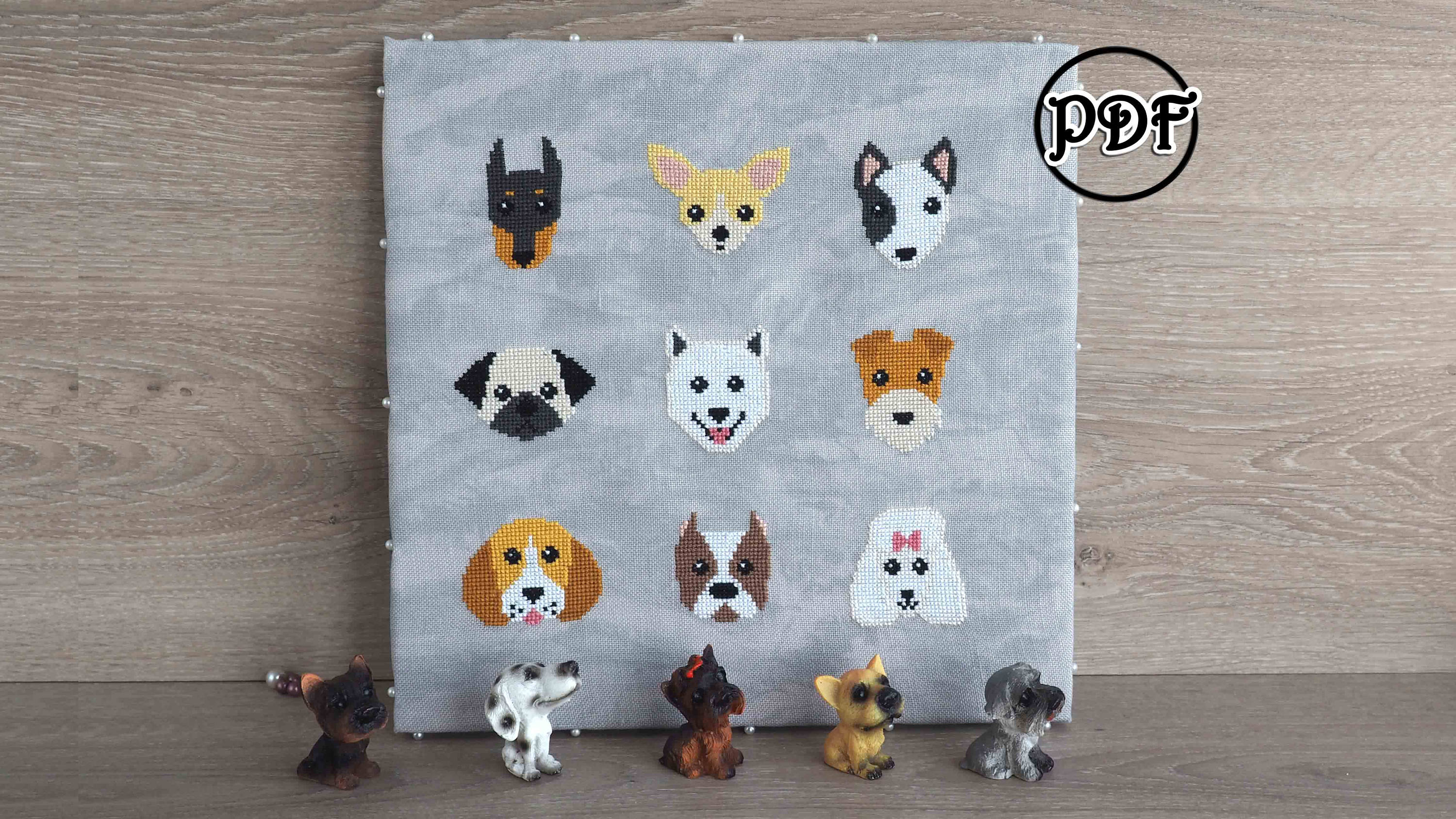 9 dog breeds cross stitch pattern pdf Dog embroidery file ...