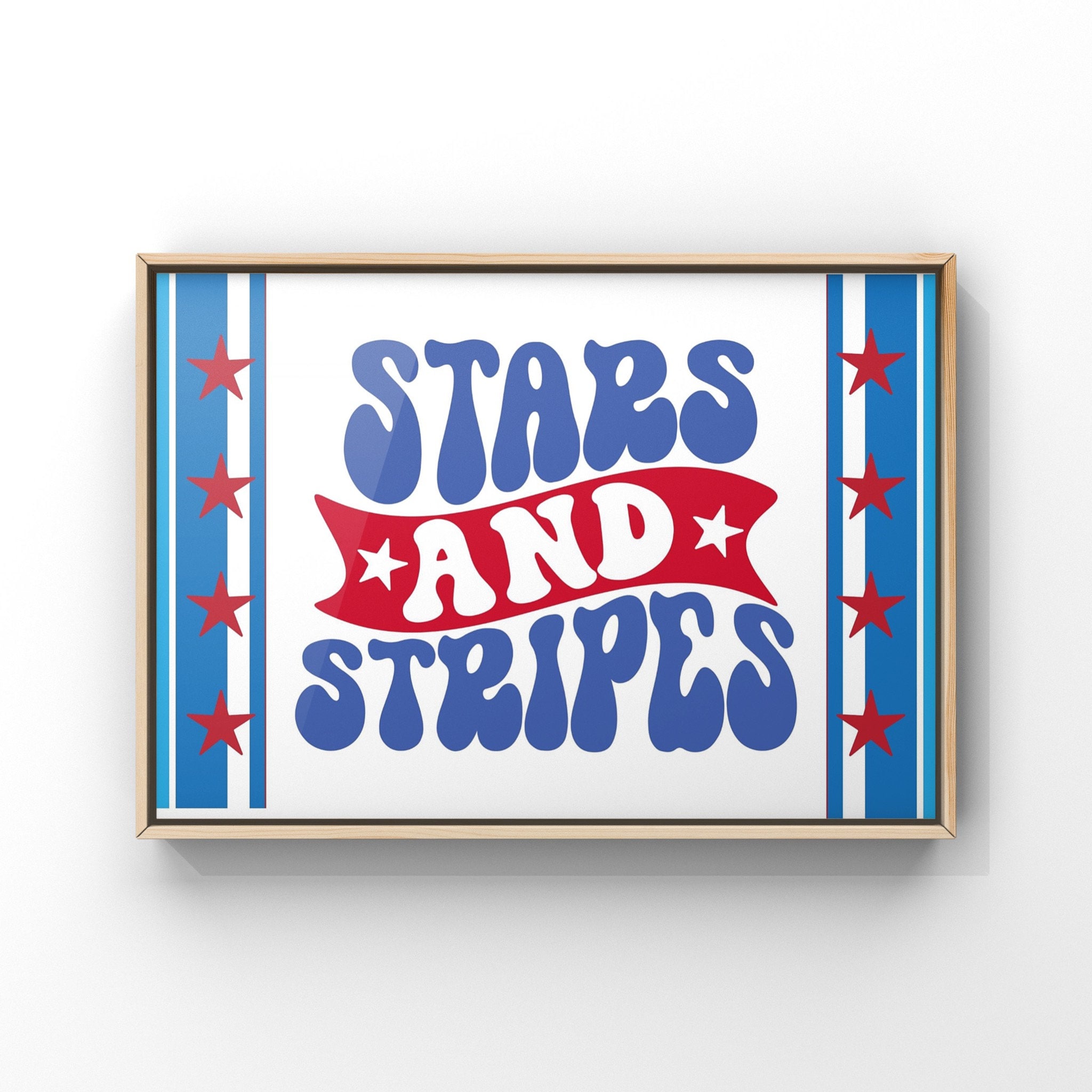 4th of July Wall Art Printable Bundle, Gallery Wall Art Set of 6 Prints ...