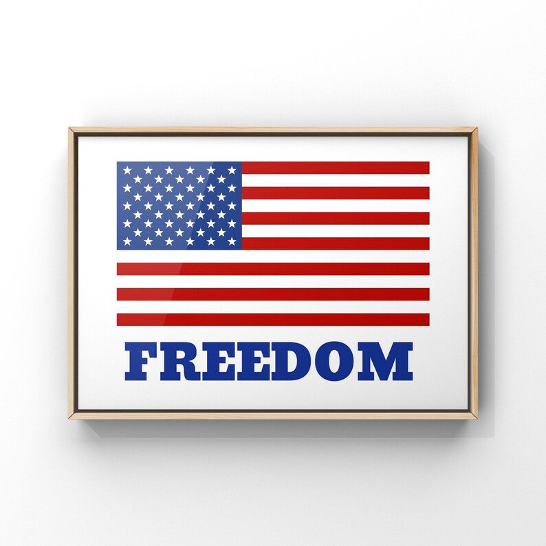 4th of July Wall Art Printable Bundle, Gallery Wall Art Set of 6 Prints ...