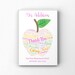 Personalised Thank You Teacher Printable Gift Apple Teacher Print Gift ...