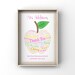 Personalised Thank You Teacher Printable Gift Apple Teacher Print Gift ...