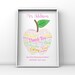 Personalised Thank You Teacher Printable Gift Apple Teacher Print Gift ...