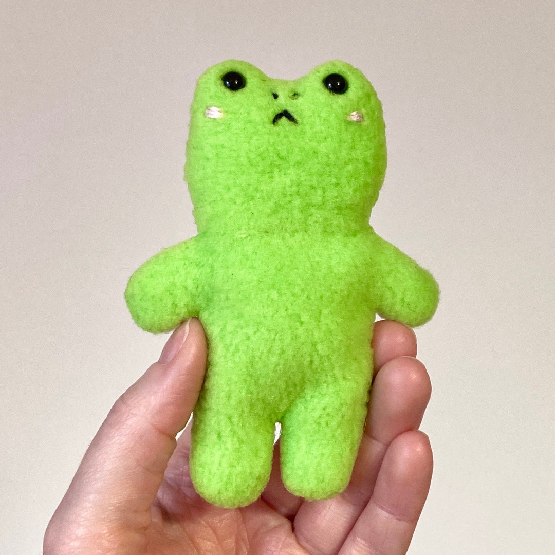 Bean Bag Frog, Handmade Plush, Gummy Frogs, Cute Art Doll, Weighted