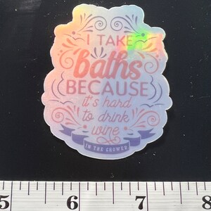 Sticker for bath and wine lovers for gifts