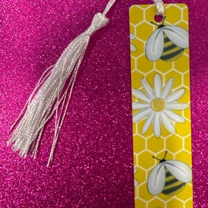 Bee Bookmark: Aluminum Page Saver with Tassel