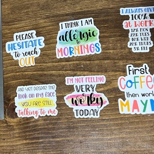 Sarcastic Wording Stickers, Crude Humor, Saying Stickers, Funny Work Quote  Hilarious Stickers | Sassy Fun Planner, Snarky, Jokes Stickers
