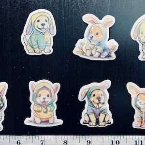 Stickers of cute dog wearing hoodie