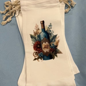 Blue Wine Tote - Stylish Wine Bag & Accessories for Wine Lovers - Wine Carrier - Perfect Wine Gift Idea for Him and Her, Home Warming Gifts