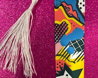 Personalized Pop Art Bookmark: Aluminum Comic Book Theme with Tassel