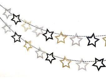 Star garland. Star banner. Little star. Twinkle twinkle little star. New Year’s Eve party decorations. Star decorations. Star. New Years eve