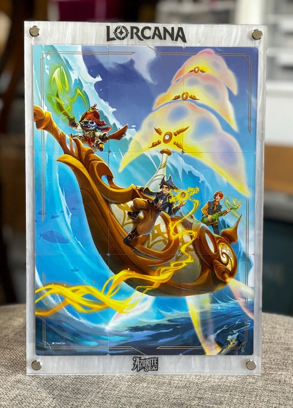Lorcana Puzzle Card Frame - Azurite Sea - Set 6 - Etsy