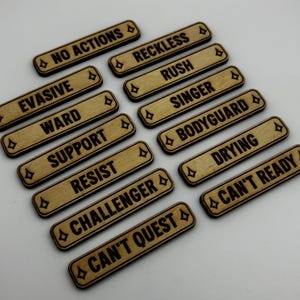 Juego de 13 fichas Lorcana - Madera - Palabra clave