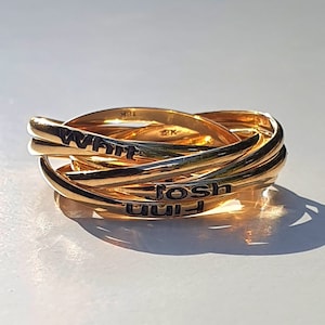 Loved Ones Memory Gift, Personalized Name Ring Engraved With Your Family Names ,Custom Name Ring, Anniversary Gift,Mom Gift,Mothers Day Gift