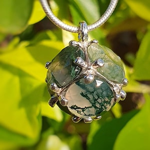 Natural Moss Agate Necklace, Unique Necklace, Dainty Necklace For Women, Personalized Necklace,Moss Agate Promise Gift For Her