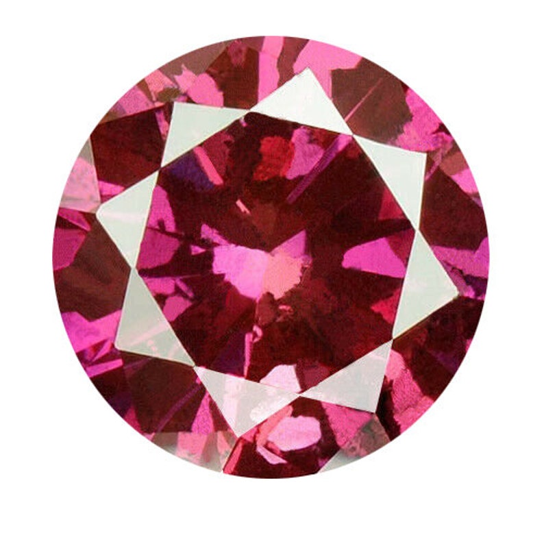 Pink Diamond Engagement Ring 14k White Goldpink Wedding Ring Etsy