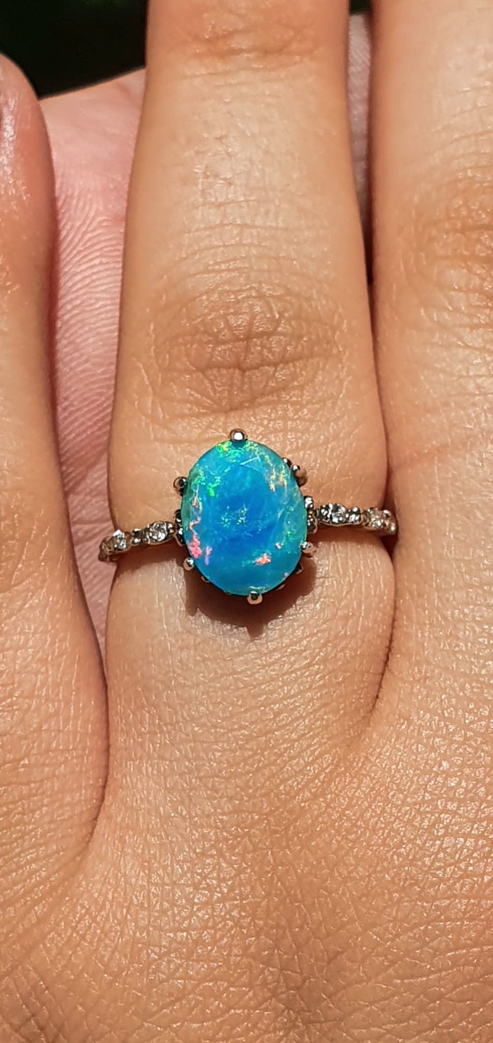 Blue Opal Ring