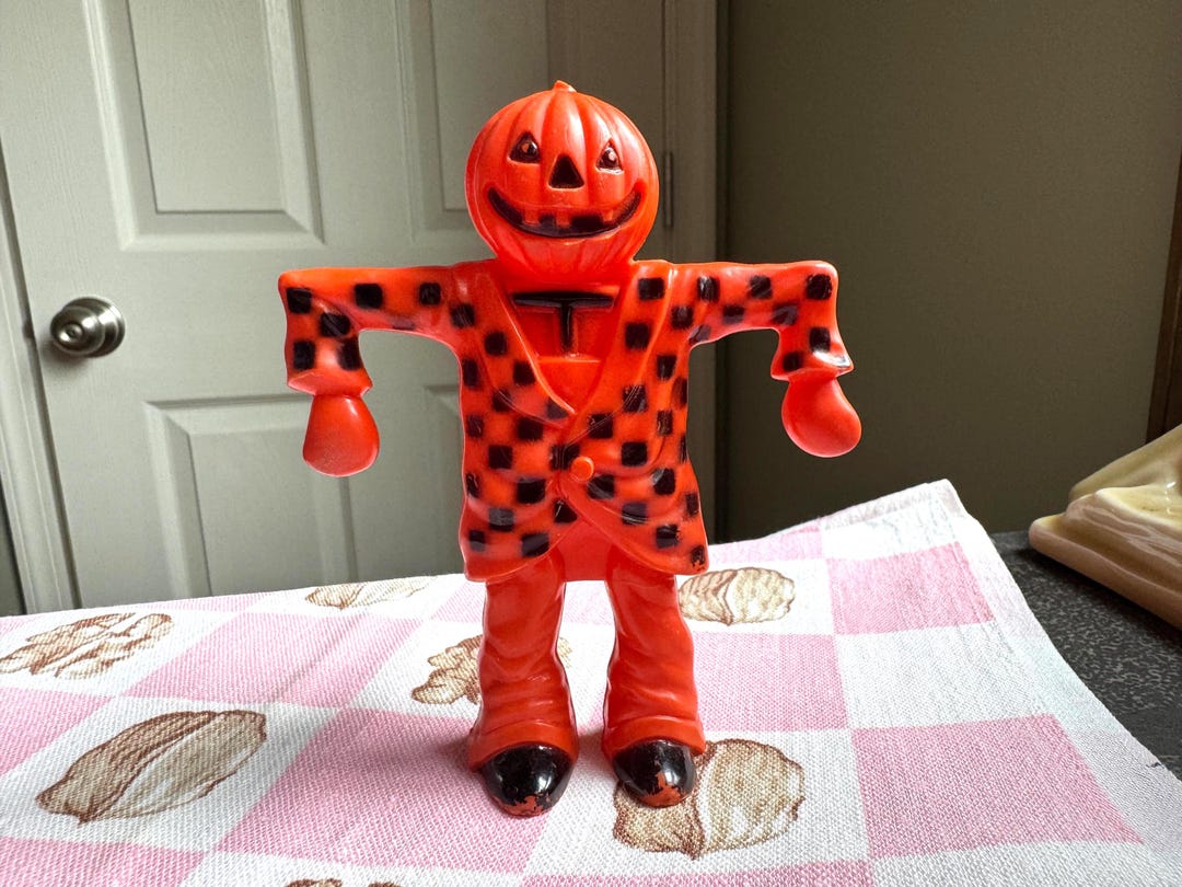 Rare Vintage Rosbro Halloween 1950s Plastic Candy Container, Jack O ...