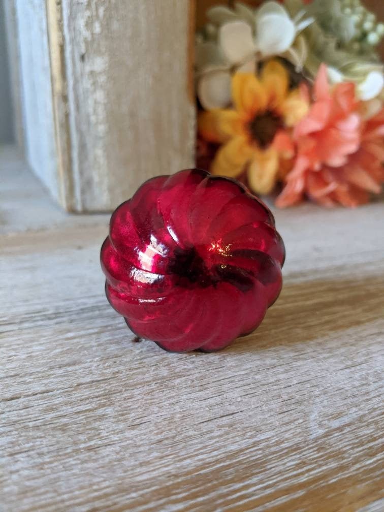Red Christmas Knob Drawer Pull Hardware Vintage Etsy