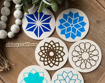 Ramadan Arabic coasters, Ramadan wood coasters, Ramadan gift, Ramadan hostess, Ramadan table decor, Ramadan coasters, Ramadan decorations