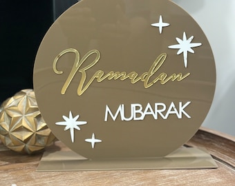 Muslim Gifts Ramadan Decorations Acrylic Desk Ornaments Ramadan Mubarak Sign
