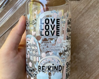 Self Love Iced Coffee Cup, Self Love Iced Coffee Tumbler with Straw and Lid, Love Iced Coffee Cup, Self love Gift for Her, Self Love