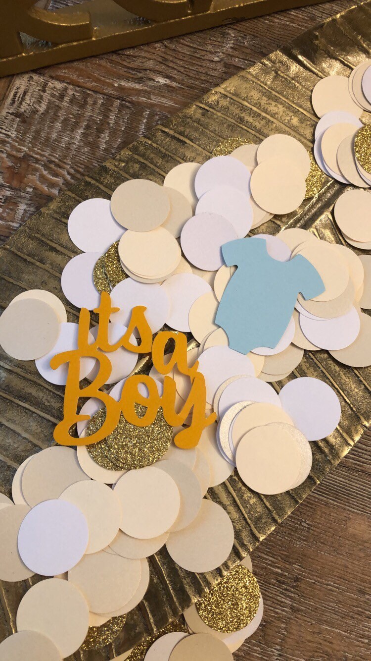 Its a boy confetti Baby boy confetti baby boy shower decor Etsy