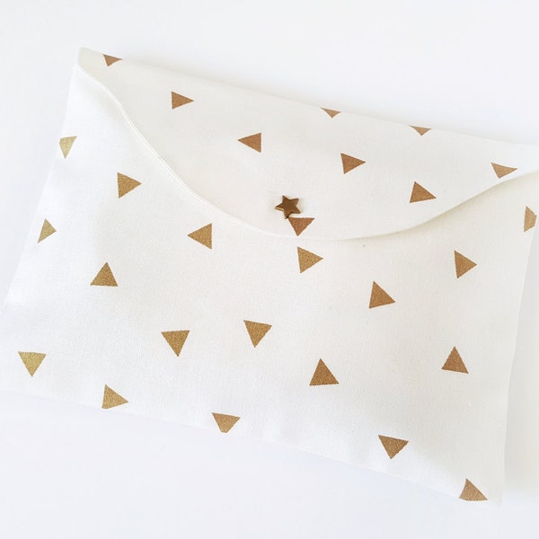 Diaper pouch or protects health record gold triangles