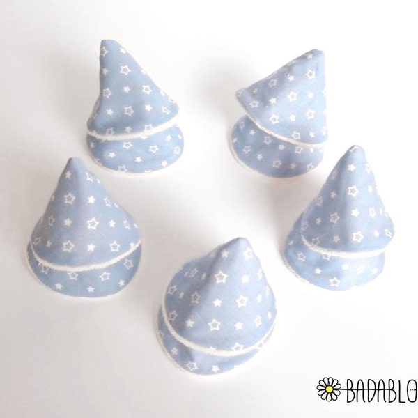 Wee-wee teepee shield for sprinkling pee-pee made for babies with organic sponge (batches of 4, 6 or 10)