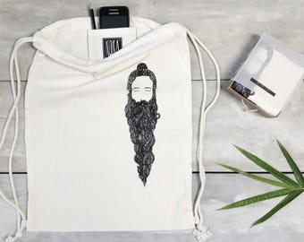 Organic Cotton Backpack "Rishi" with Gift Box and Inner Pocket