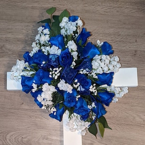 Cemetery Cross, Wooden Cross, Cross, Grave Decorations,  Cemetery Flowers, Mother&#39;s Day, Father&#39;s Day, Grave Flowers