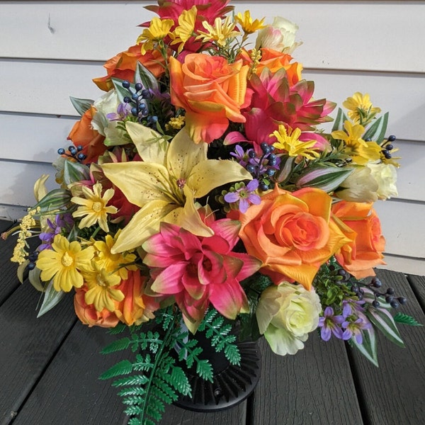 Cemetery Urns Flowers Etsy