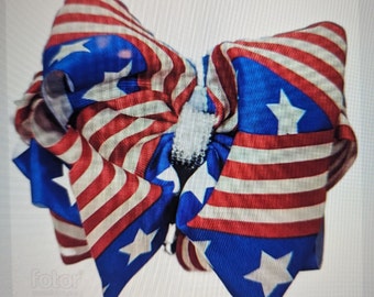 4th of July Hair Bow, Patriotic Hair Bow, Hair Bows, America Hair Bow, Patriotic Bow, 4th of July Bow