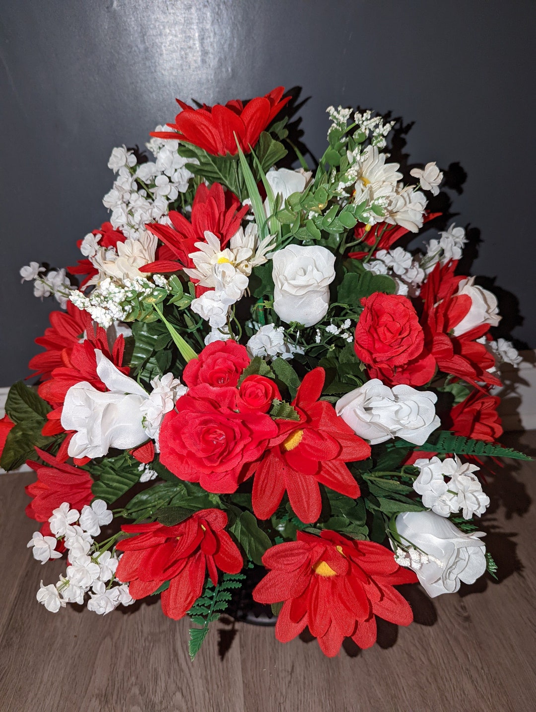 Cemetery Urn Flowers Urn Flowers Grave Decorations Grave Etsy