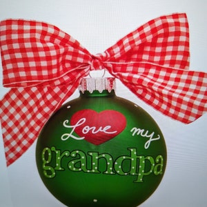 Grandpa Ornament, Christmas Ornament, Christmas Grandpa Ornament, Grandpa