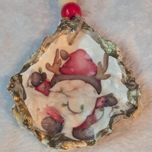Gnomes, Gnome Ornaments, Gnome Oyster Shell Ornaments, Christmas Ornaments, Oyster Shells, Santa Gnome