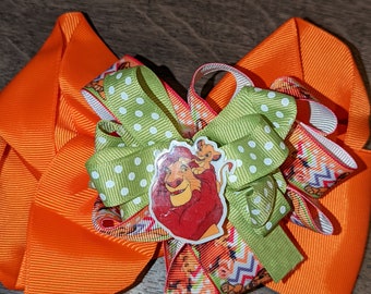Lion King Inspired Hairbow, Hairbows, Girl Bows, Simba Inspired,  Bows, Lion Bow