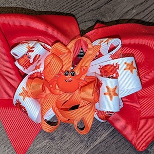 Crab Hairbows, Crab Bow, Hairbow, Bows. Girl Bows
