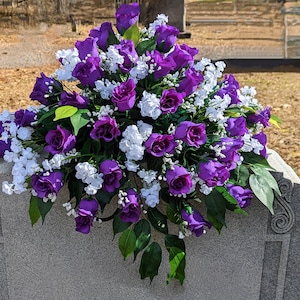 Cemetery Saddle, Tombstone Topper, Cemetery Tombstone Topper, Cemetery Flowers, Mother's Day, Father's Day, Valentines, Easter,  Spring